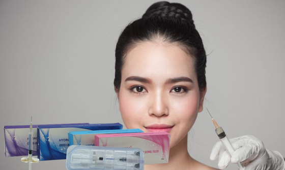 Les découpes faciales de forme cutanée de remplisseur d'ha de station thermale de clinique de beauté ajoutent le remplisseur de Wrinles de volume